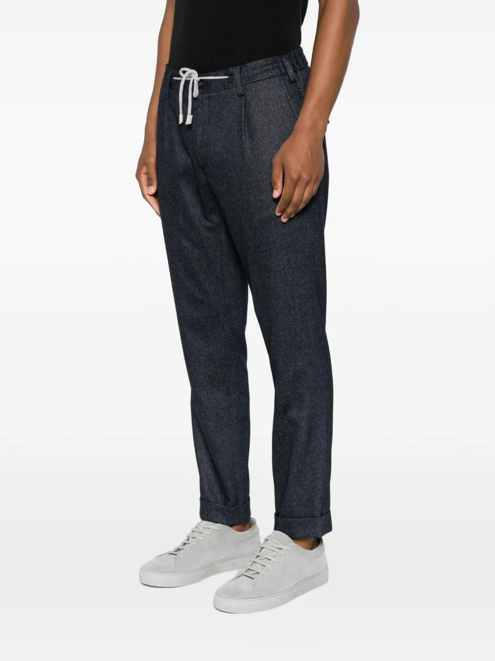 Eleventy Broek met trekkoord Blauw