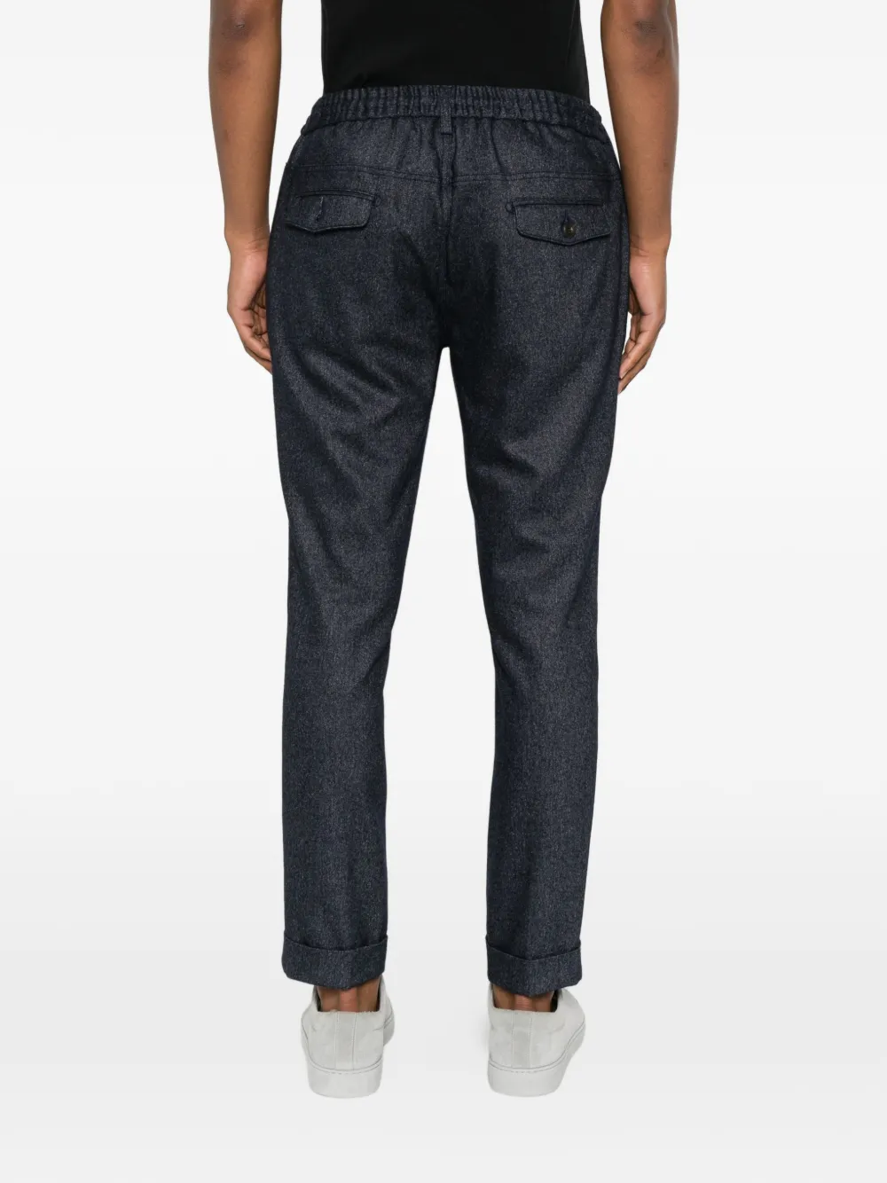 Eleventy Broek met trekkoord Blauw