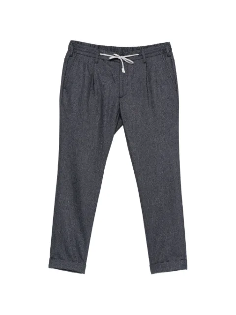 Eleventy pleated drawstring trousers