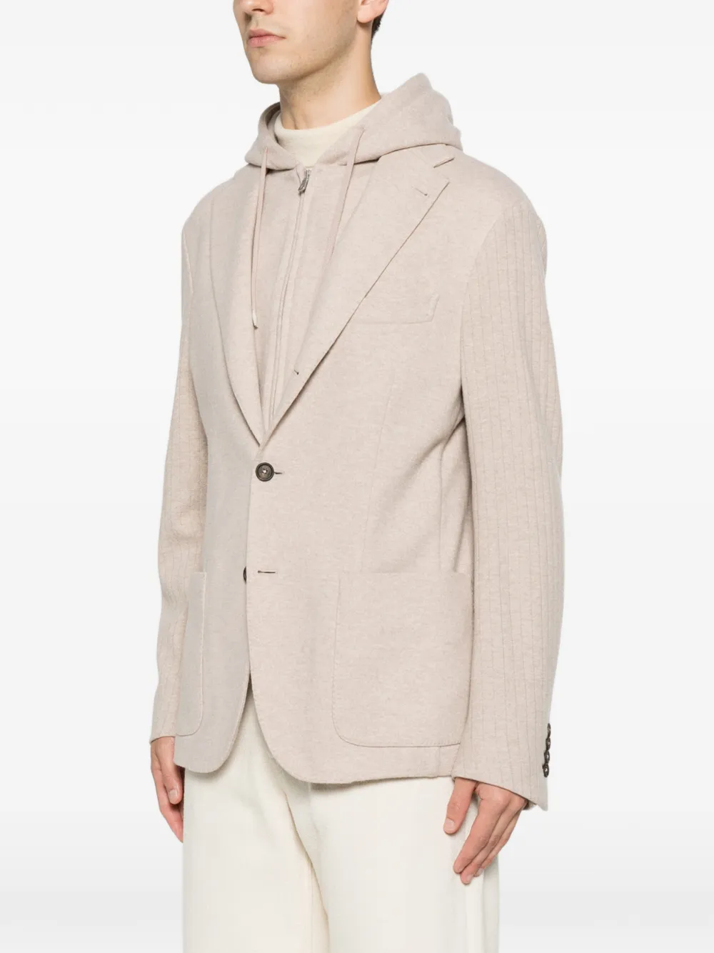 Eleventy Jack met enkele rij knopen Beige