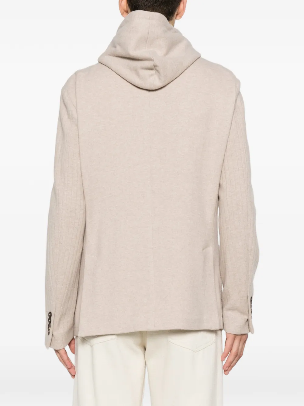 Eleventy Jack met enkele rij knopen Beige