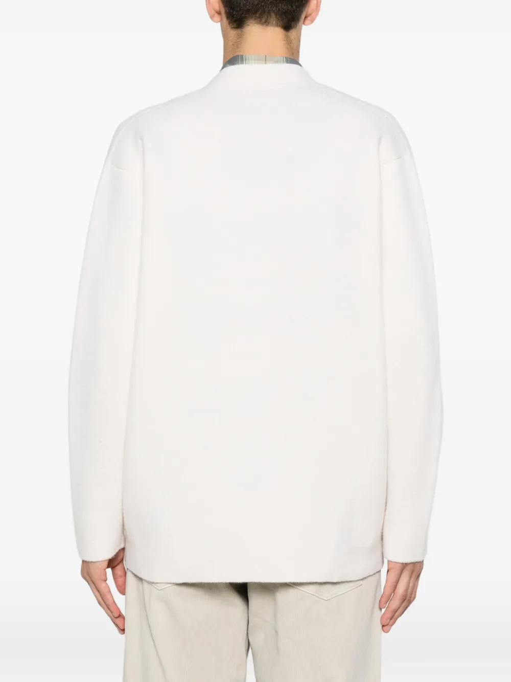 Eleventy Button-up vest met V-hals Beige