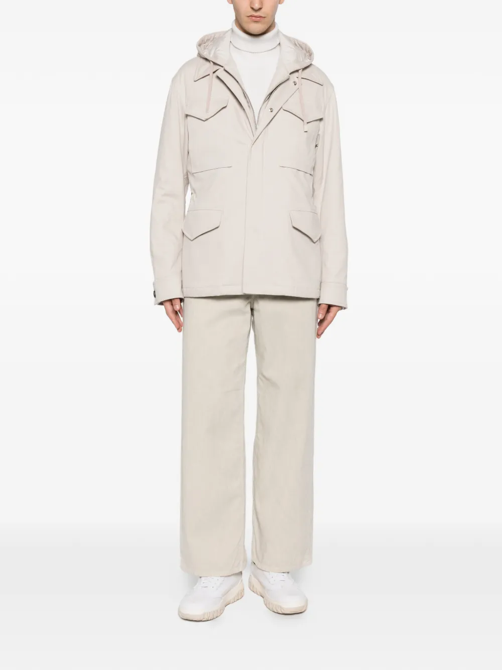 Eleventy Jack met capuchon Beige