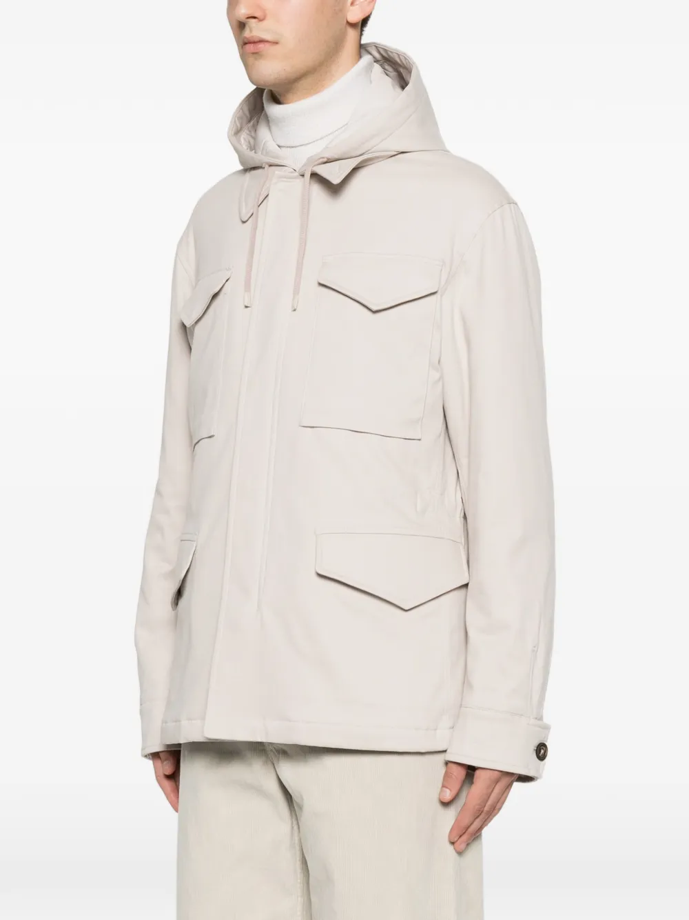Eleventy Jack met capuchon Beige
