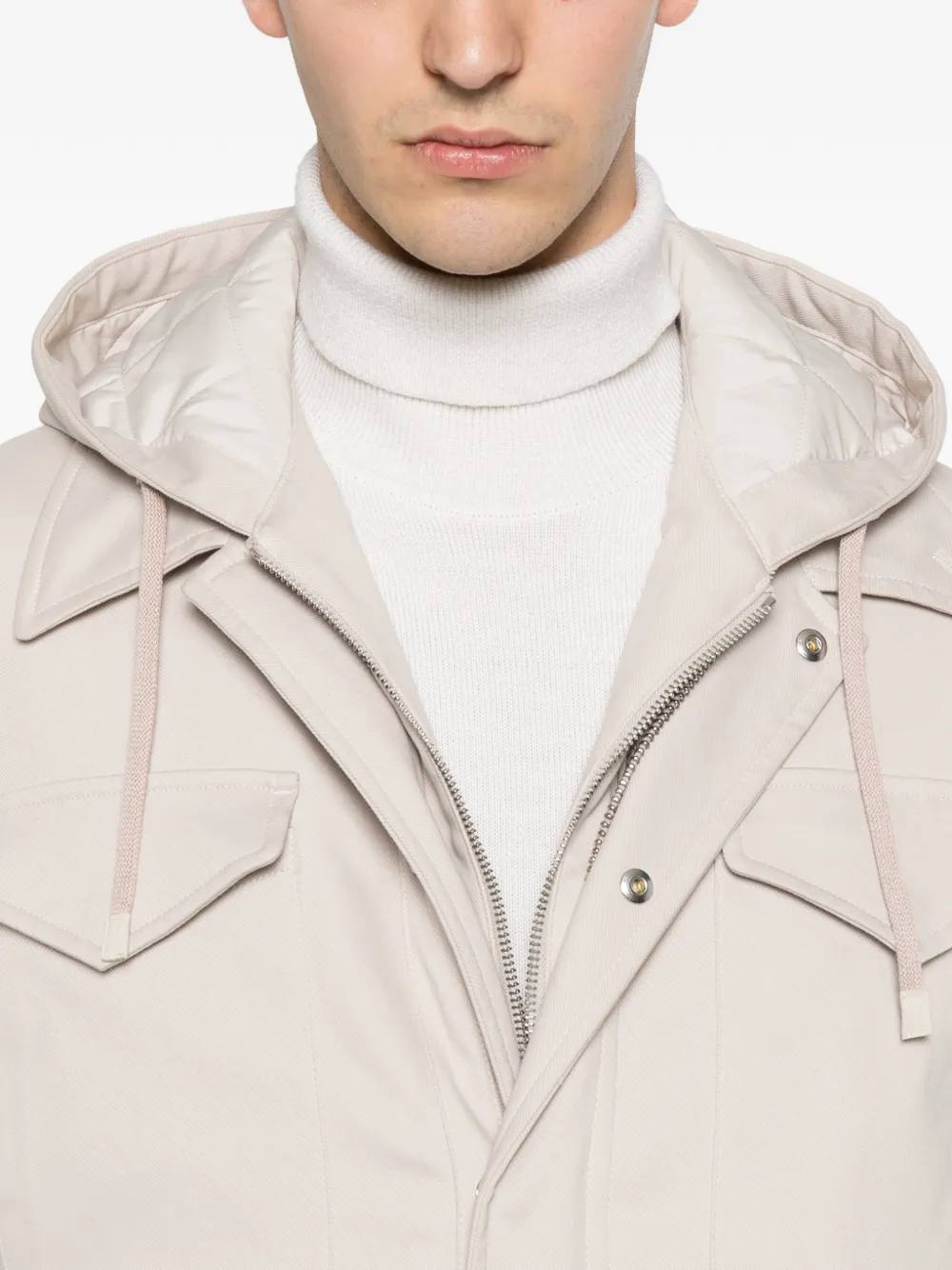 Eleventy Jack met capuchon Beige