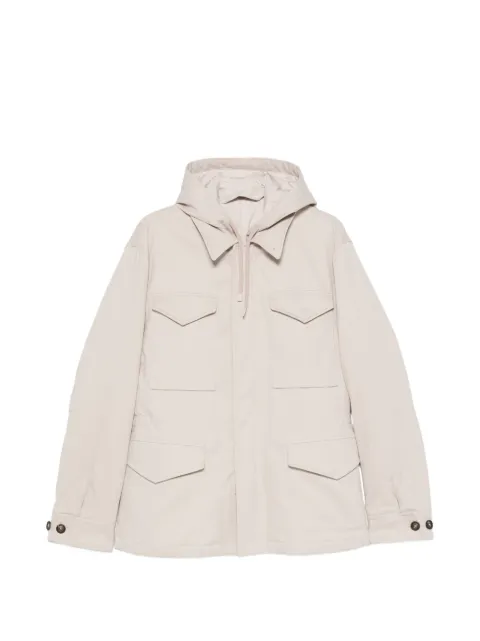 Eleventy hooded multi-pocket jacket