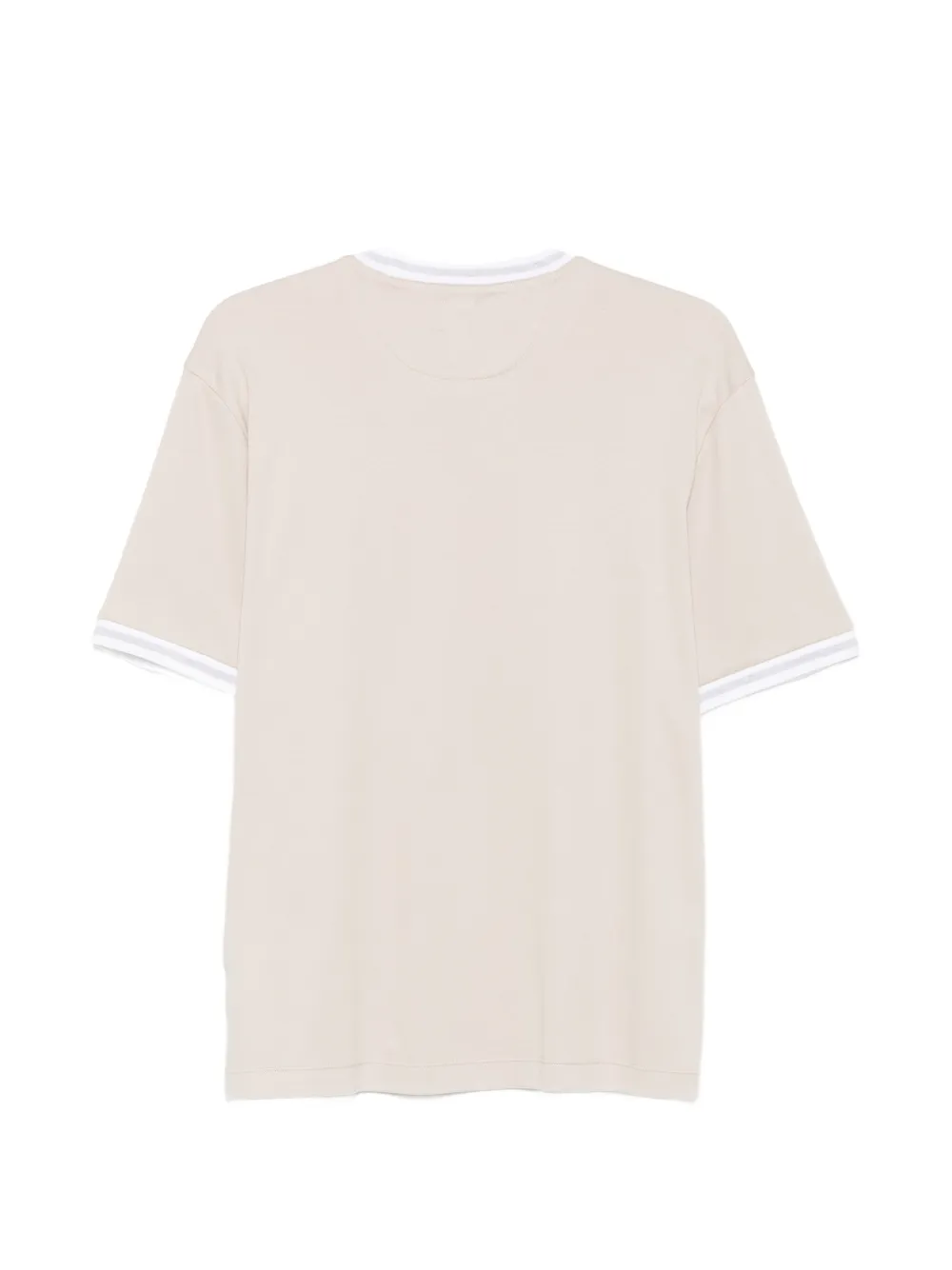 Eleventy T-shirt met contrasterende afwerking Beige