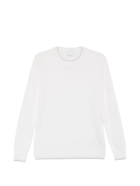Eleventy ribbed-trim sweater