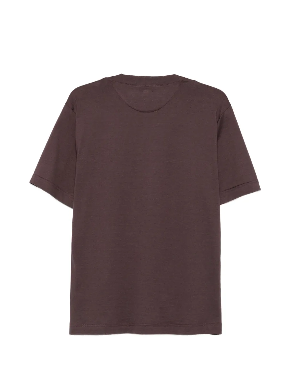 Eleventy T-shirt met geborduurd logo Bruin