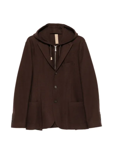 Eleventy chaqueta de lana con capucha