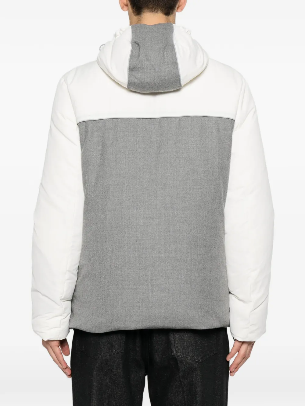 Eleventy Jack met colourblocking en capuchon Wit