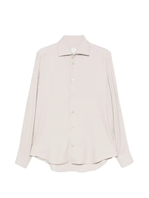 Eleventy twill-weave long-sleeve shirt
