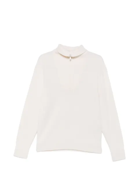 Eleventy zip wool sweater
