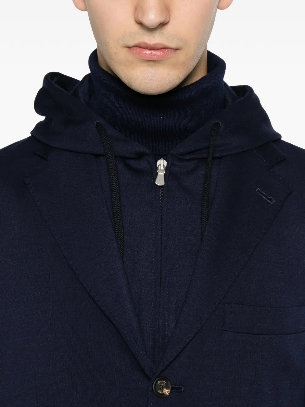 Eleventy Jack met capuchon Blauw