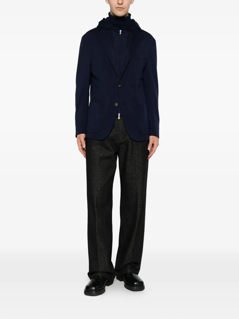 Eleventy Jack met capuchon Blauw
