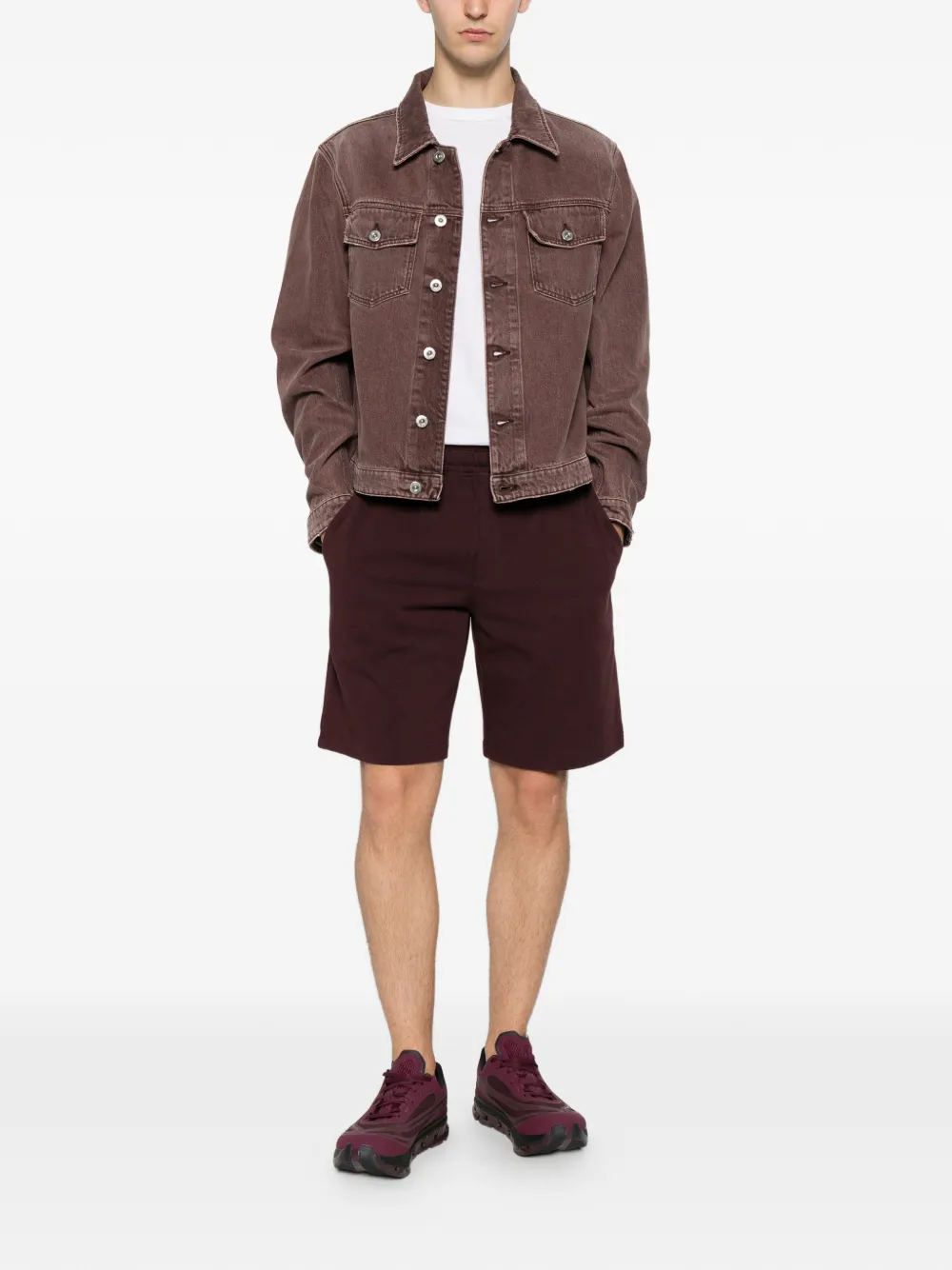 Eleventy Shorts met elastische tailleband Rood