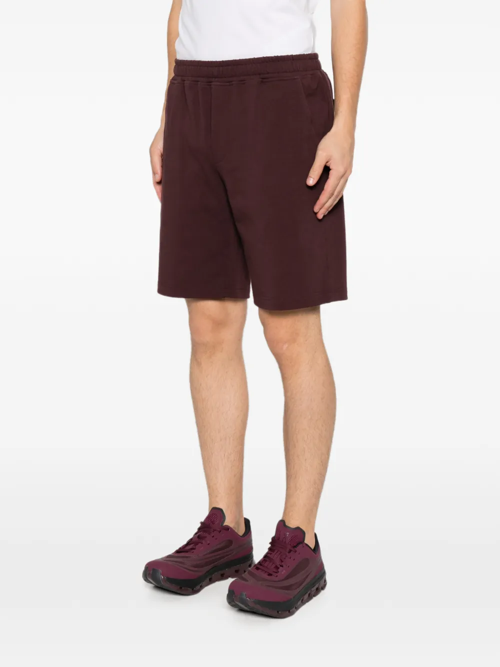 Eleventy Shorts met elastische tailleband Rood
