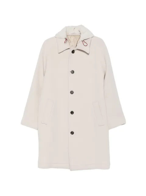 Eleventy hooded single-breasted coat