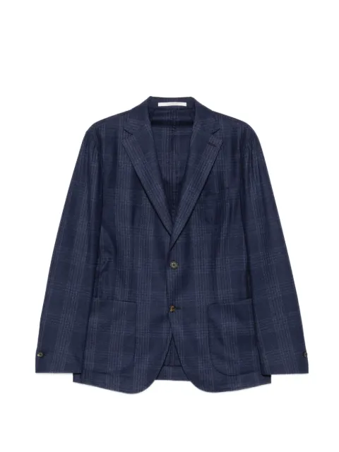 Eleventy check-pattern single-breasted jacket