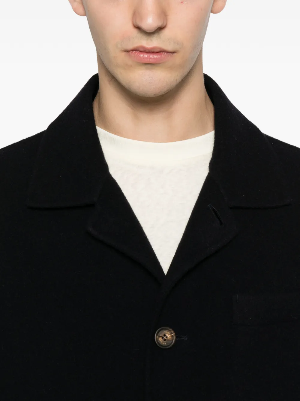 Eleventy Button-up jack Blauw