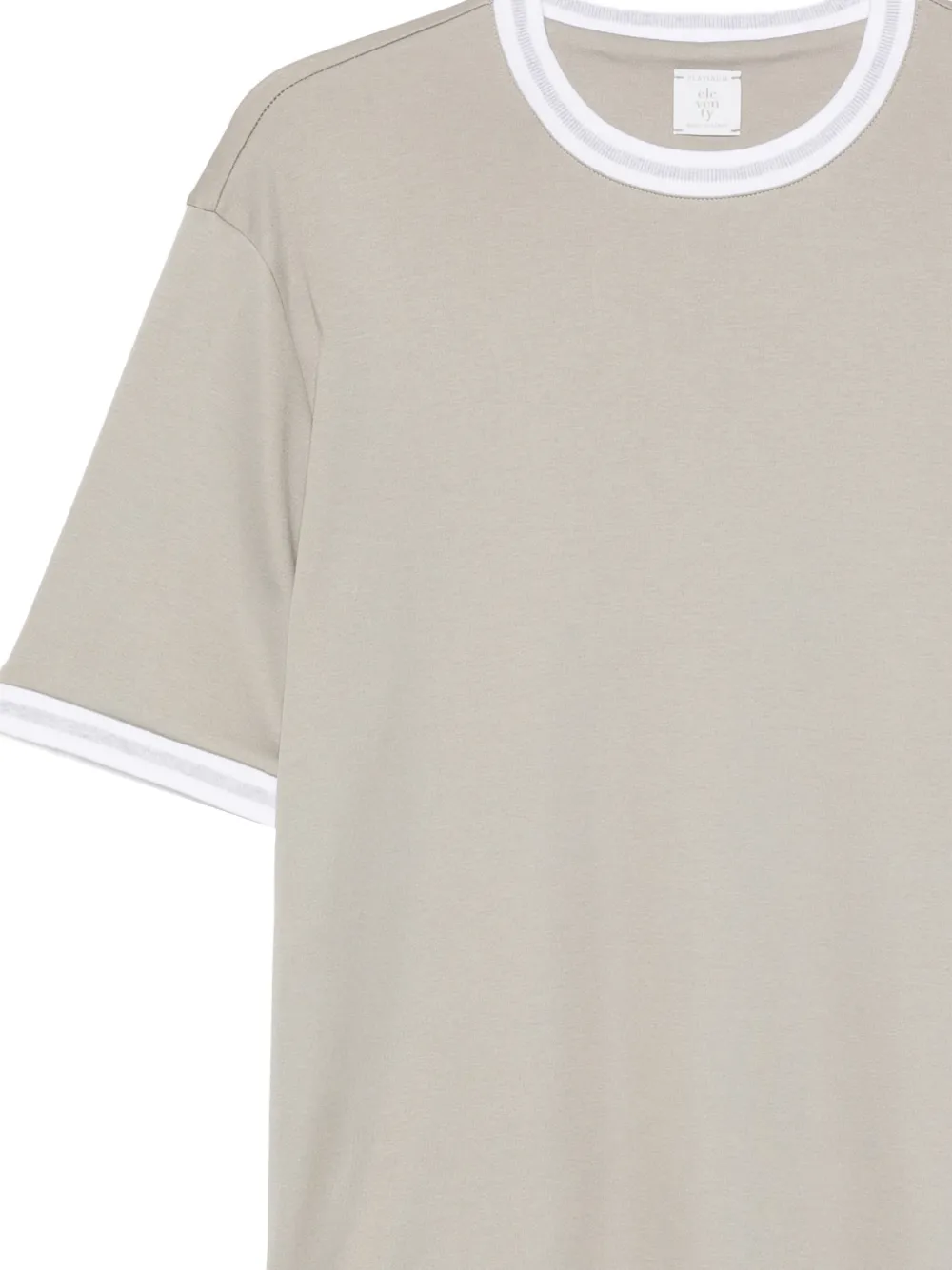 Eleventy T-shirt met contrasterende afwerking Groen