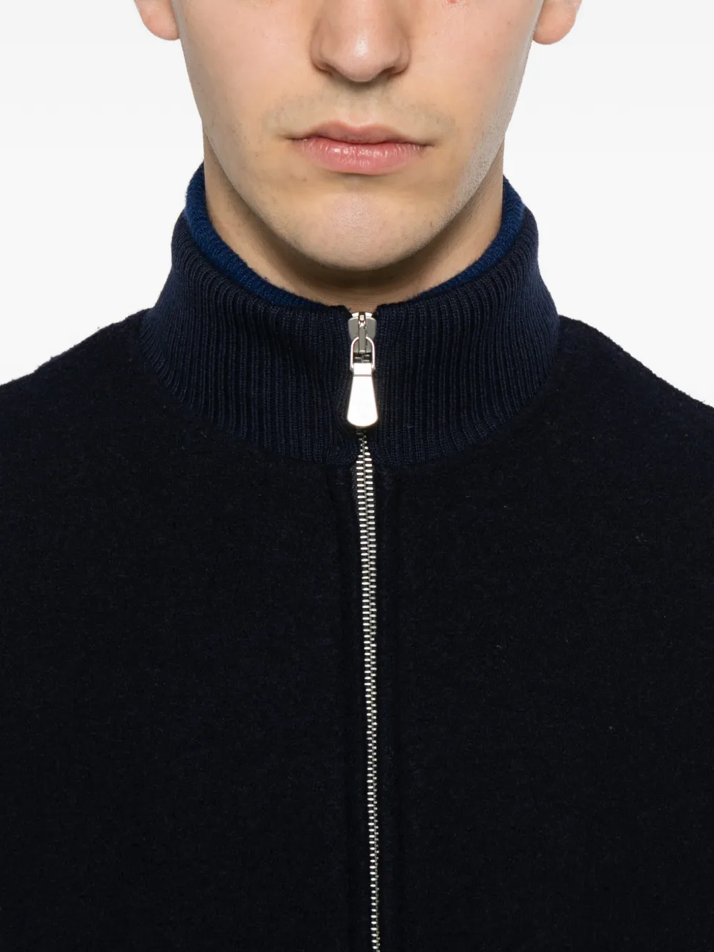 Eleventy Ribgebreid jack Blauw