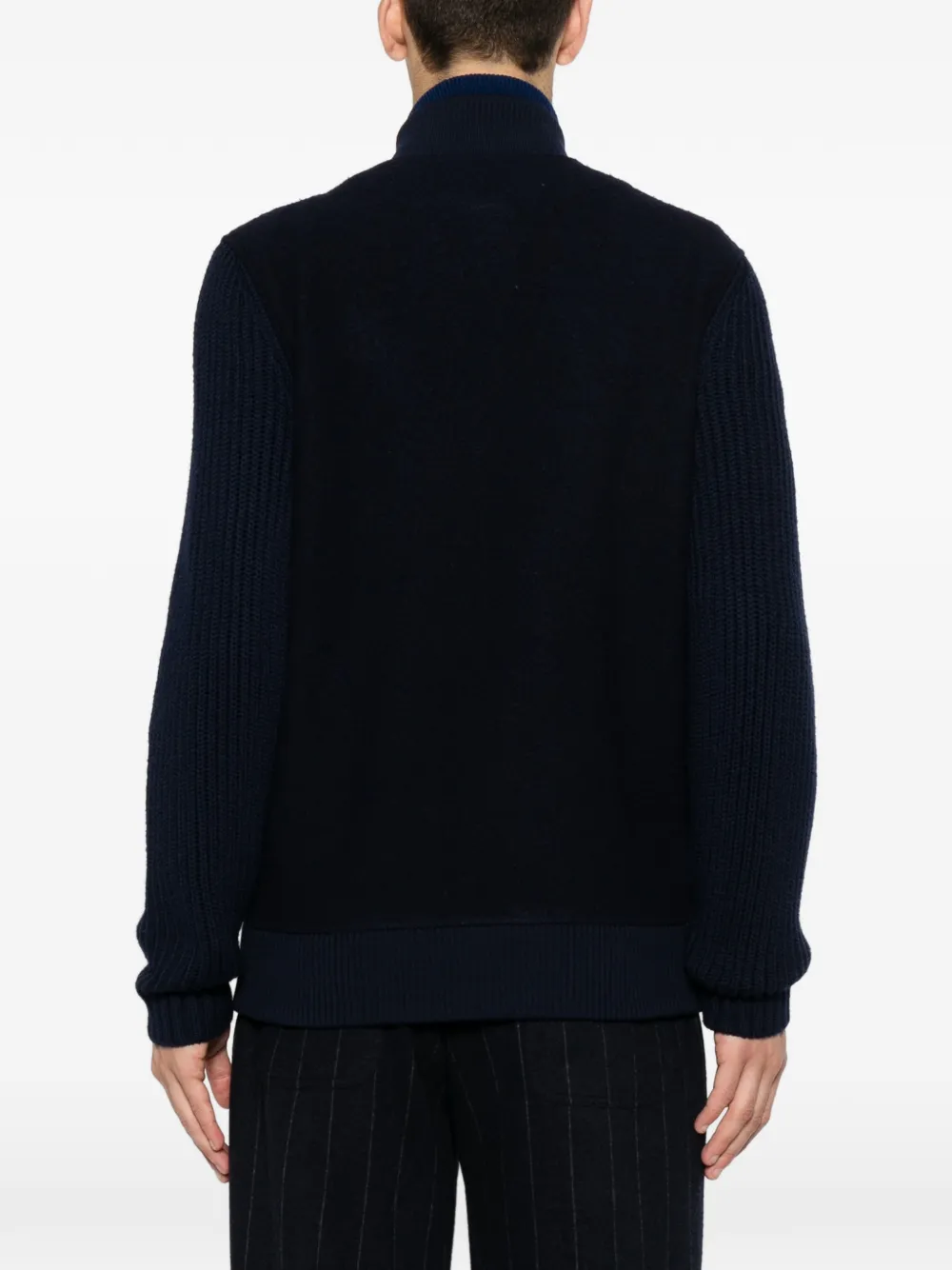 Eleventy Ribgebreid jack Blauw
