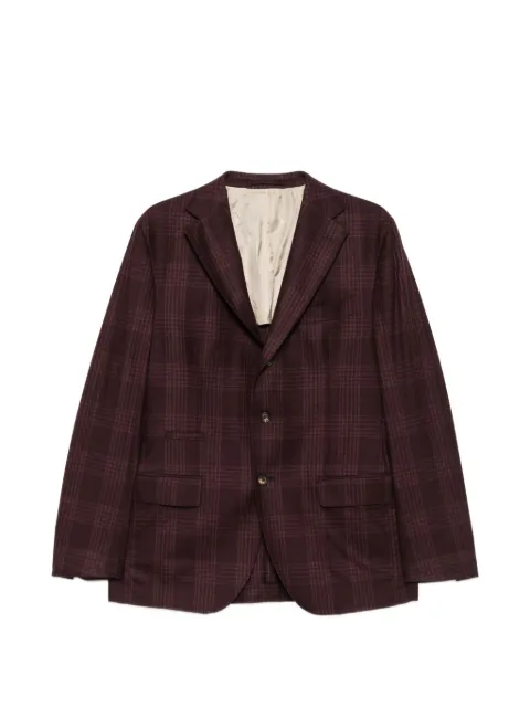 Eleventy blazer con cuadros estampados y solapa de muesca