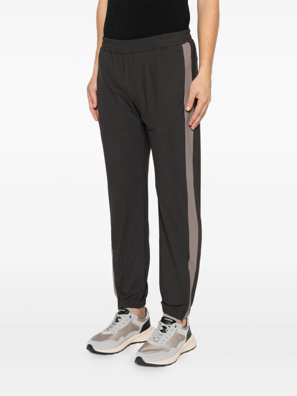 Eleventy Trainingsbroek met zijstreep Bruin