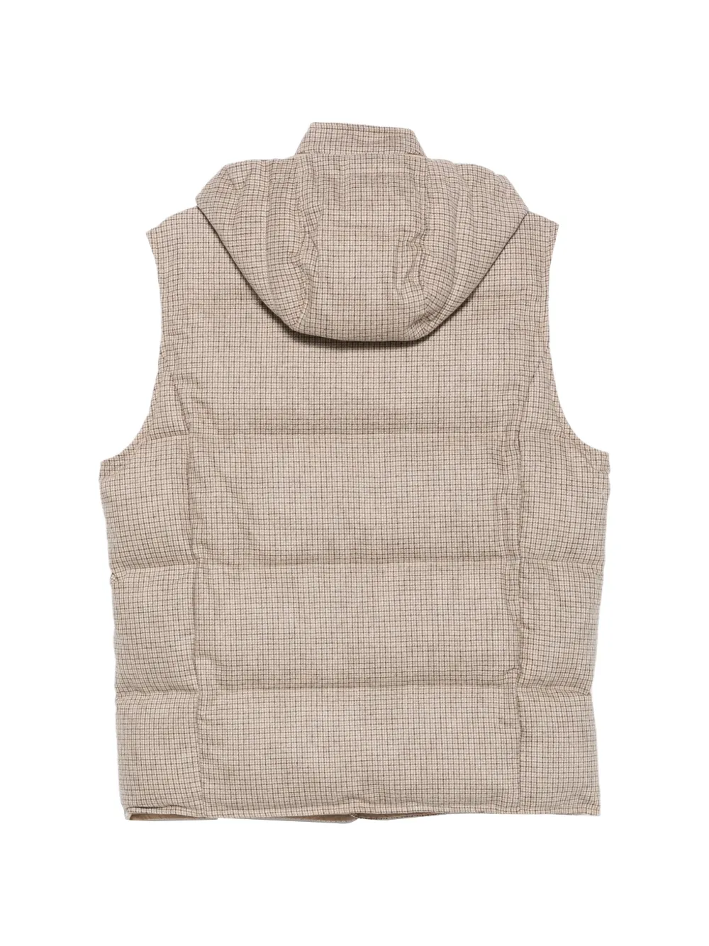 Eleventy Geruite bodywarmer Beige
