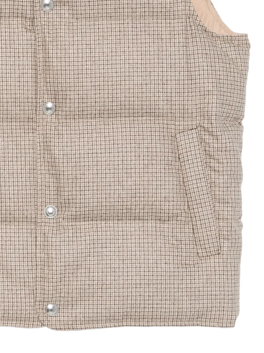 Eleventy Geruite bodywarmer Beige