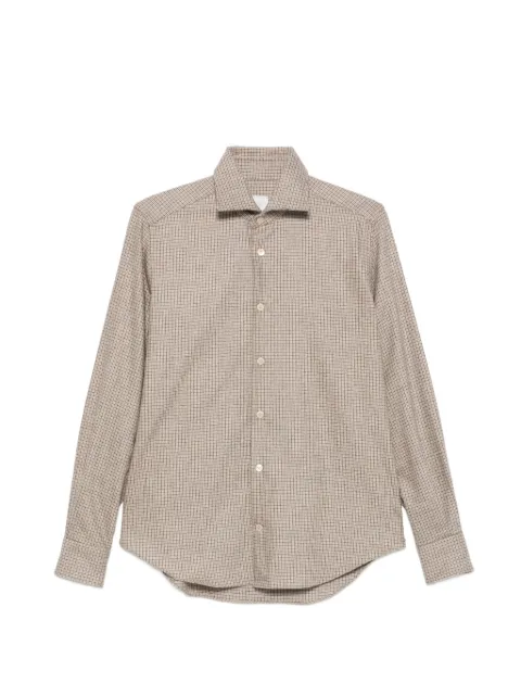 Eleventy camisa manga larga con cuadros estampados