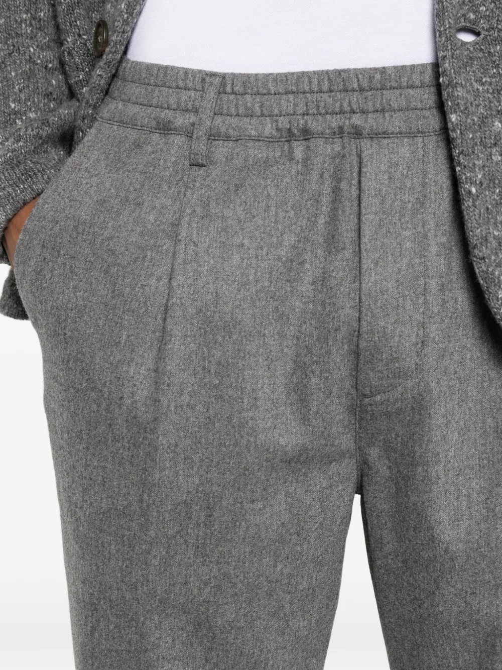 Eleventy Broek met elastische taille Grijs