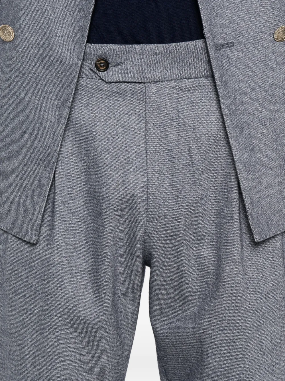 Eleventy Pak met dubbele rij knopen en puntige revers Blauw