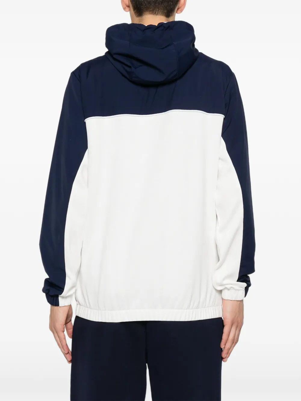Eleventy Hoodie met colourblocking Blauw