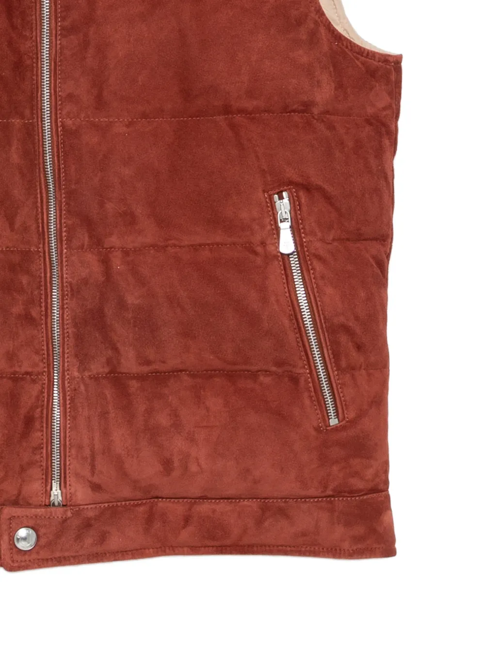 Eleventy Suède gilet Rood