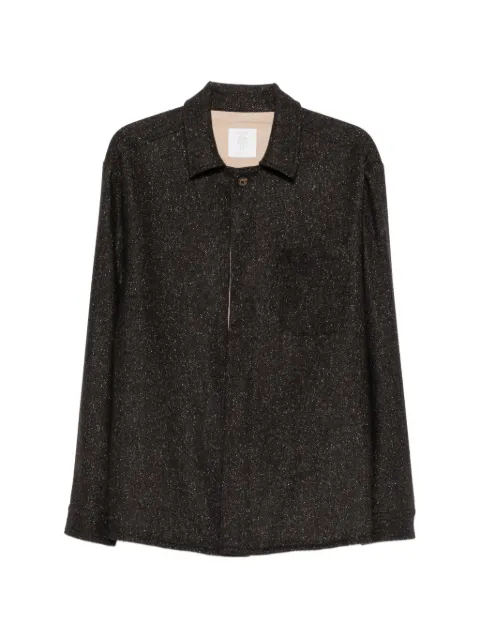 Eleventy herringbone-weave shirt jacket