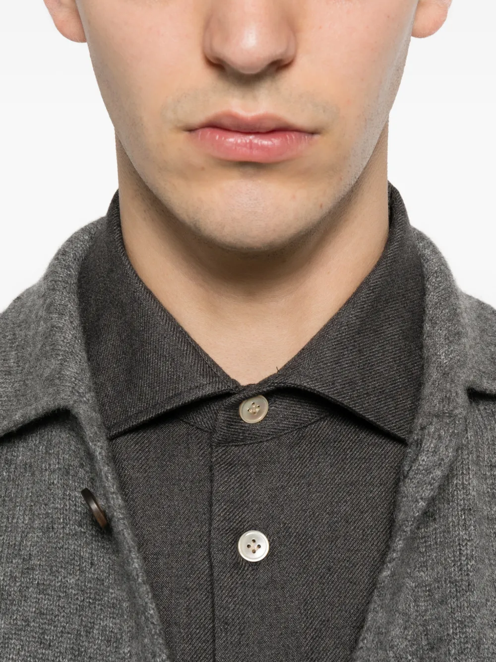 Eleventy Button-up overhemd met lange mouwen Grijs