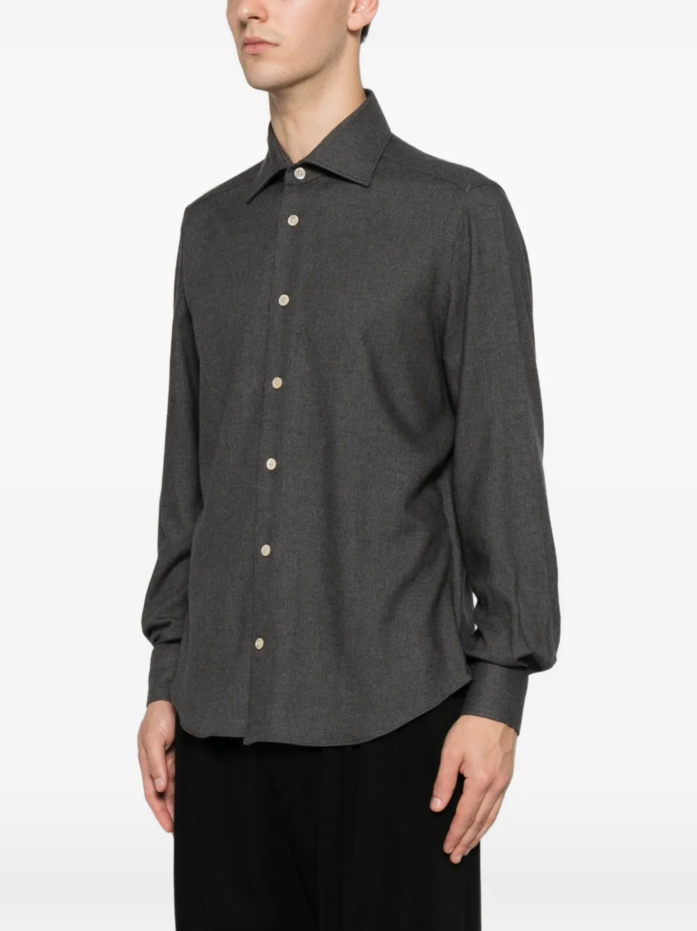 Eleventy Button-up overhemd met lange mouwen Grijs