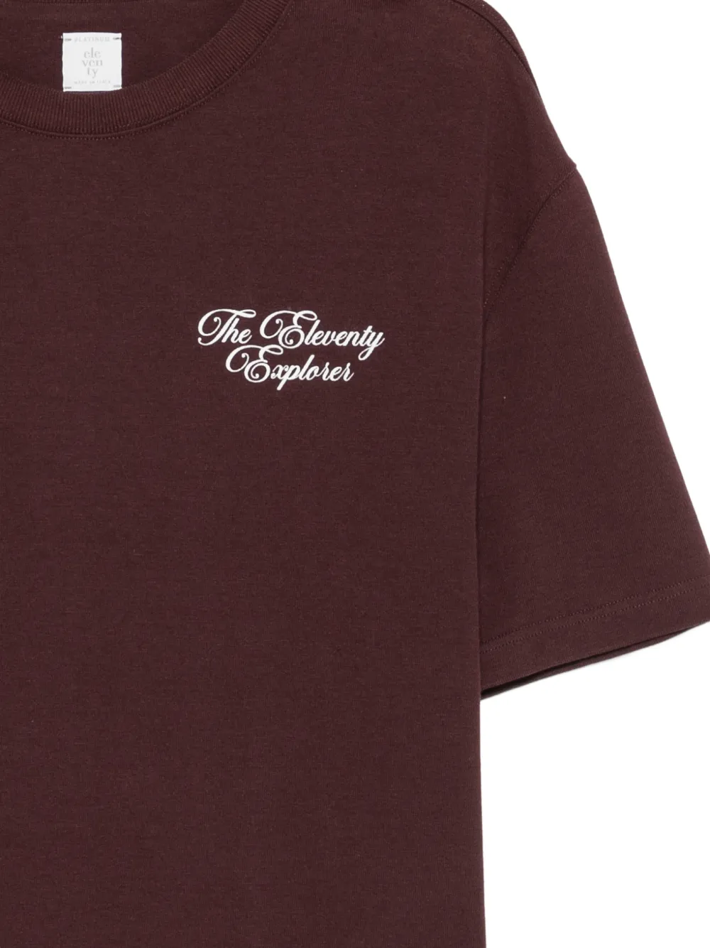 Eleventy T-shirt met logoprint Rood