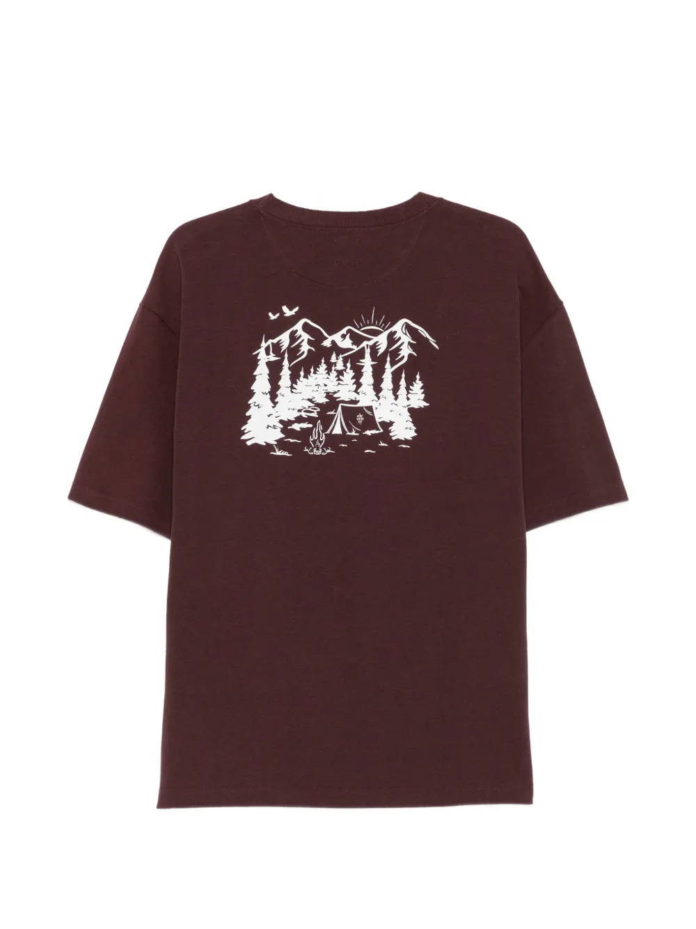 Eleventy T-shirt met logoprint Rood