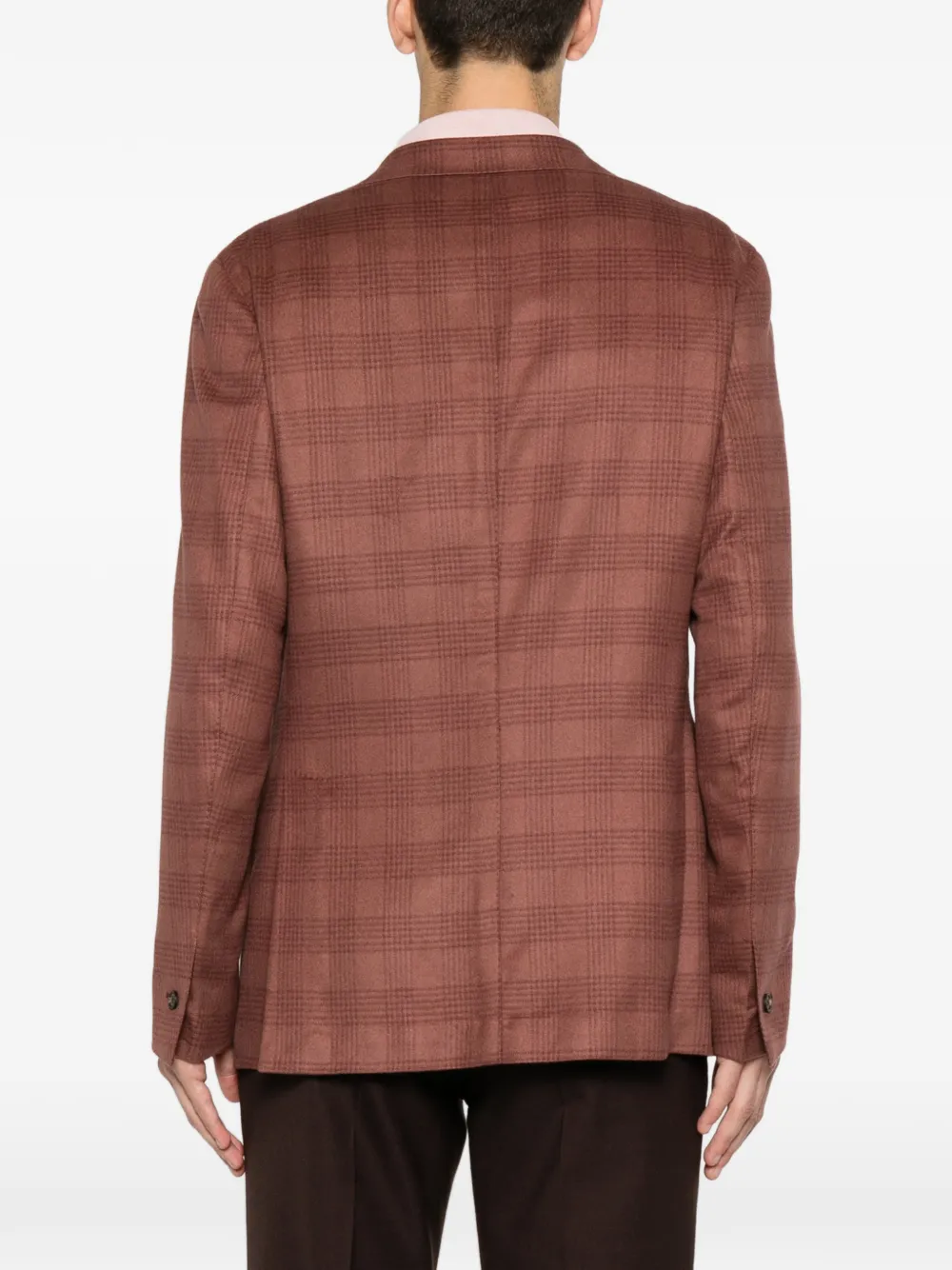 Eleventy Geruite blazer Bruin