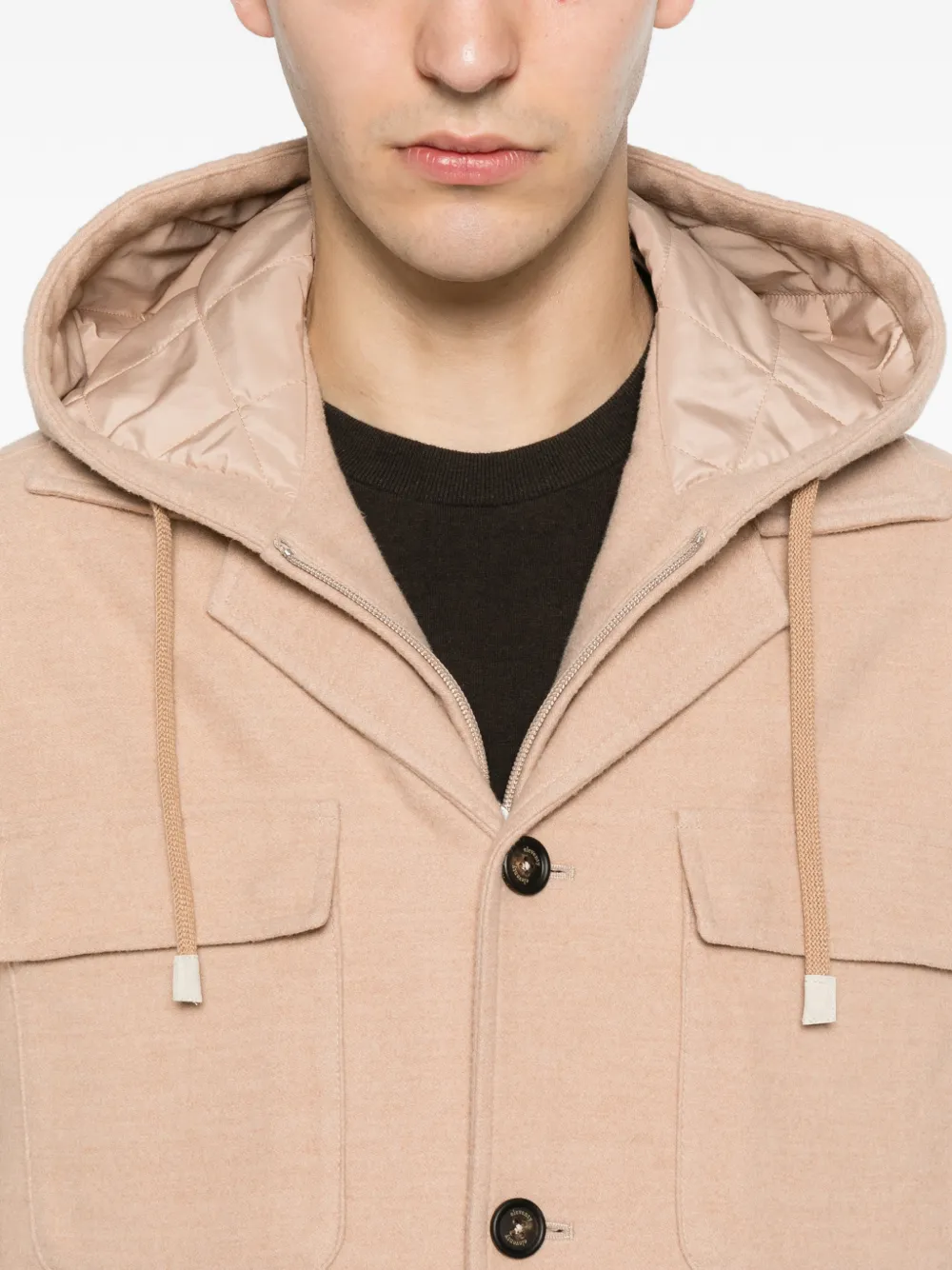 Eleventy Jack met capuchon Beige