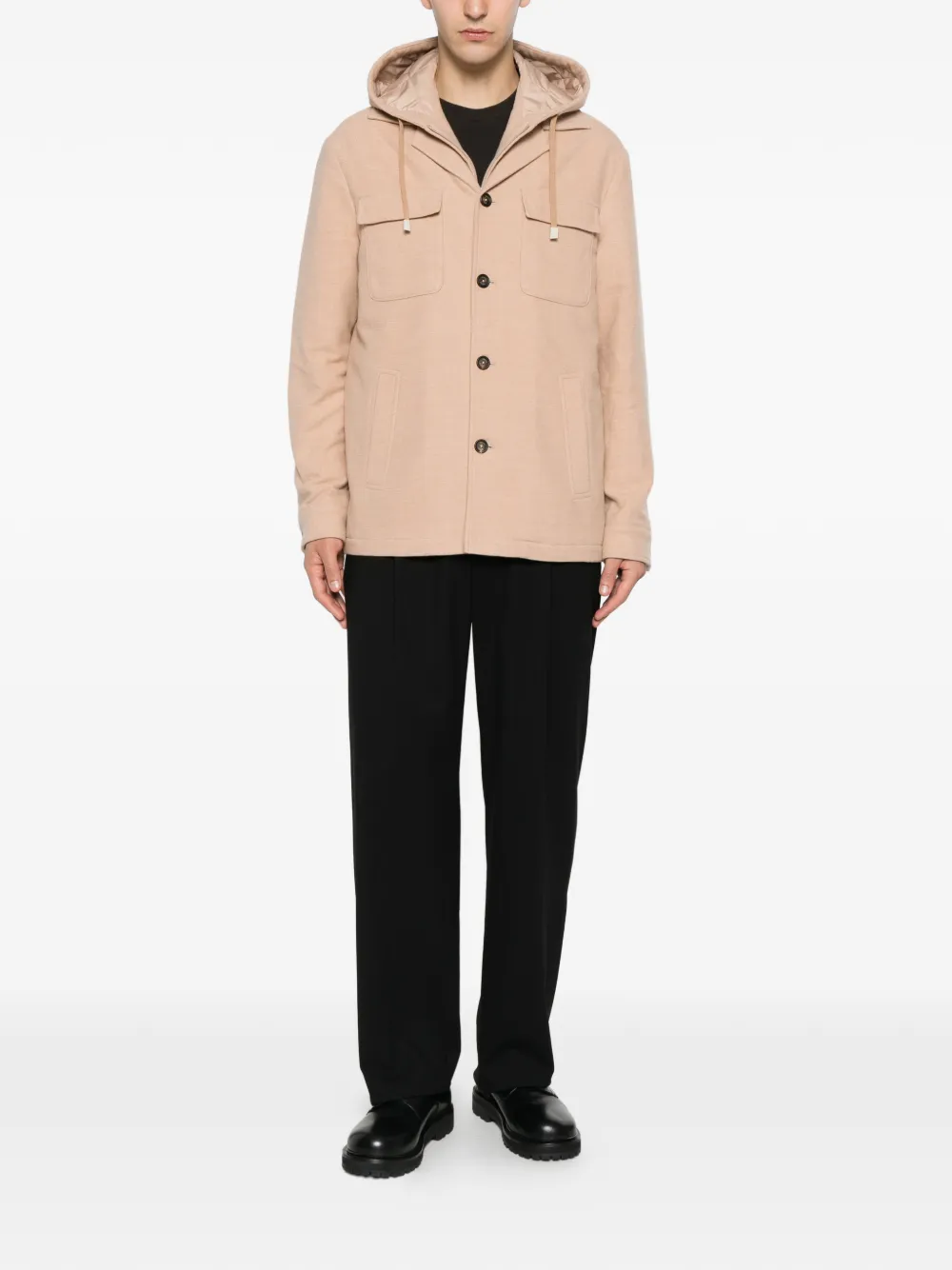 Eleventy Jack met capuchon Beige