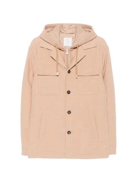Eleventy hooded button-up jacket