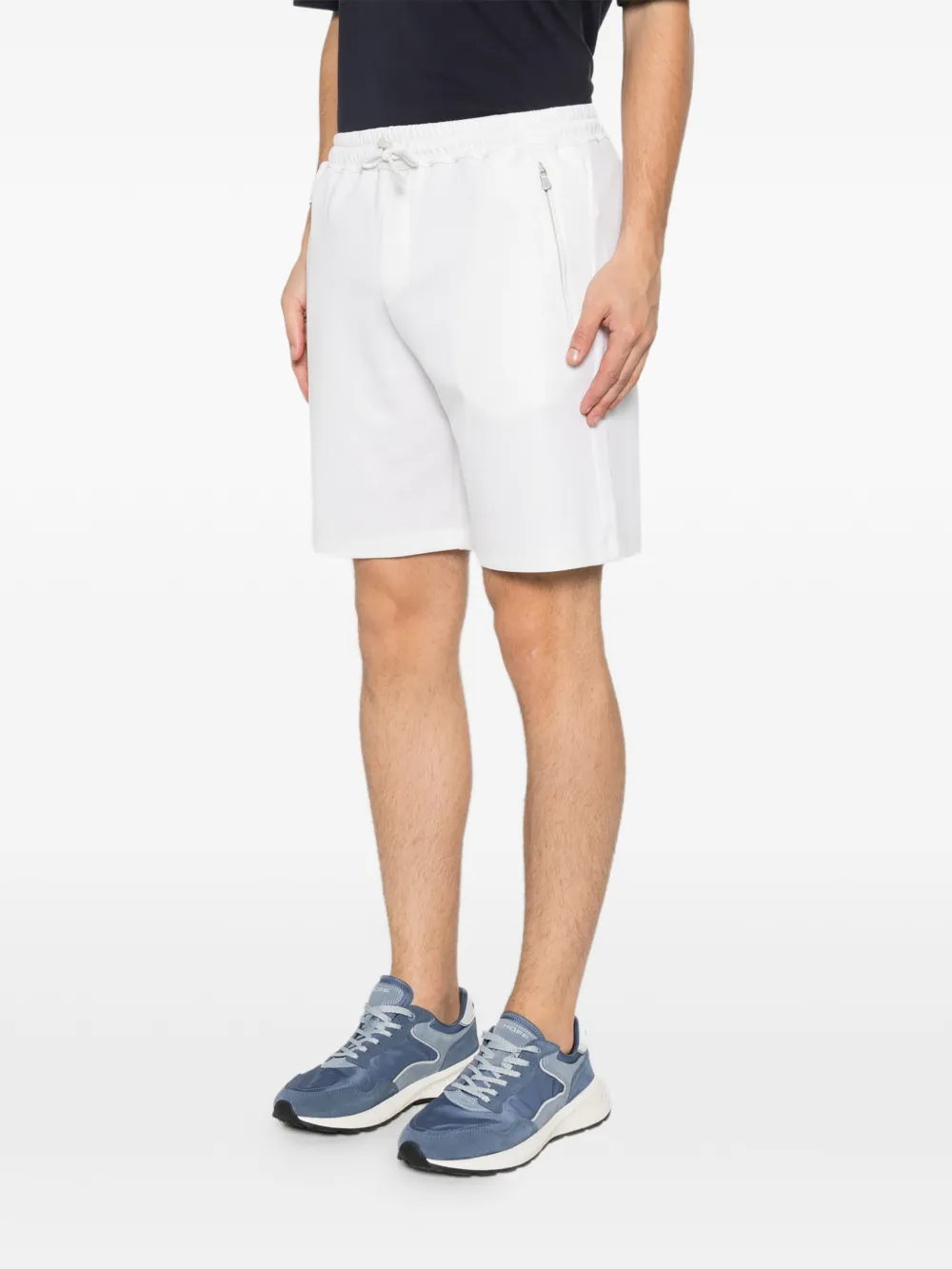Eleventy Shorts met trekkoordtaille Wit