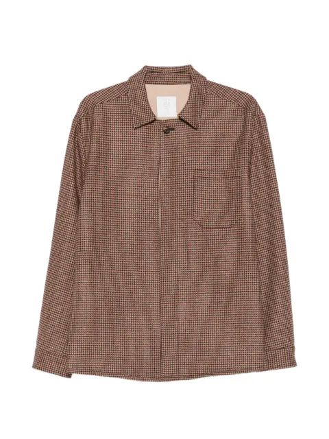 Eleventy sobrecamisa con motivo pied de poule