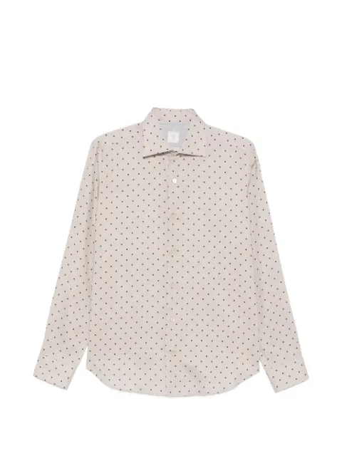 Eleventy polka-dot long-sleeve shirt