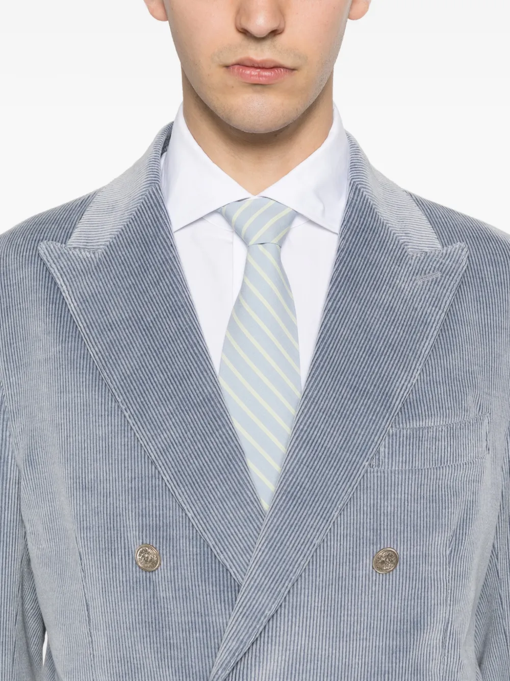 Eleventy Ribfluwelen blazer Blauw