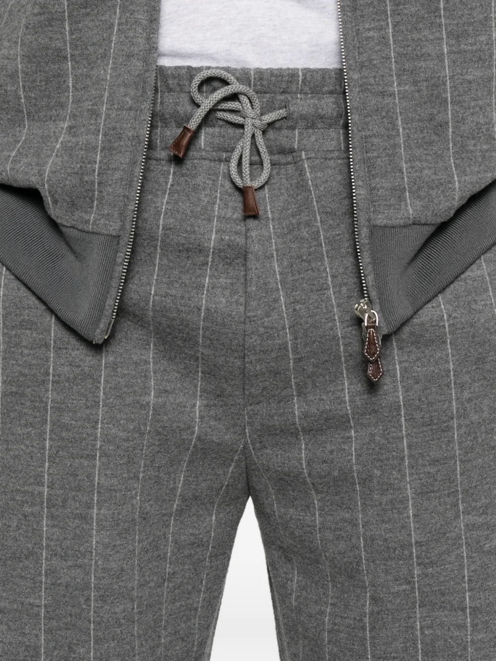 Eleventy Pantalon met krijtstreep Grijs